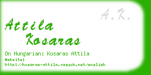 attila kosaras business card